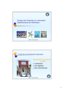 Dosage des Pesticides au Laboratoire Départemental de Martinique