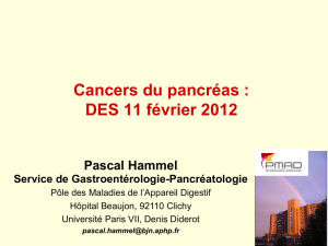 Cancers du pancréas