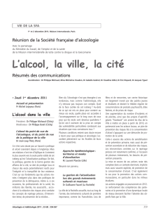 fascicule des résumés - Société Française d`Alcoologie