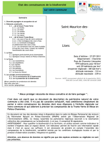 Saint-Maurice-des- Lions - Observatoire Régional de l
