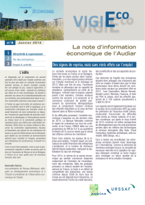 La note d`information économique de l`Audiar