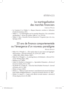 La martingalisation des marchés financiers 25 ans de finance