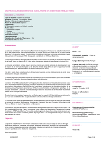 DIU PROCÉDURE EN CHIRURGIE AMBULATOIRE ET