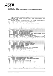 Instruction AMF n° 2000-01 Nomenclature des comptes de titres