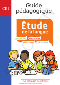 Le guide pédagogique - La Librairie des Ecoles