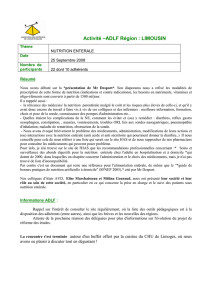 Réunion région 25 septembre 2008 - la nutrition entérale