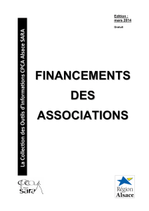 Les financements des associations- mars 2014 - Reseau-sara
