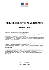 recueil des actes administratifs annee 2016 - Services Etat Saône