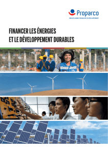 financer les énergies et le développement durables
