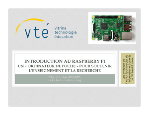 C. Reverd - Introduction au Raspberry Pi