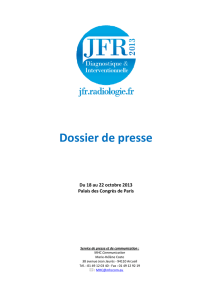 Dossier de presse - Société Française de Radiologie