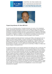 Exposé du professeur M. Driss BENALI