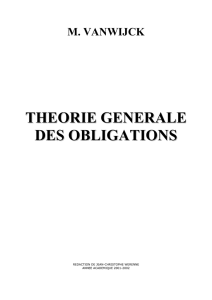 theorie generale des obligations