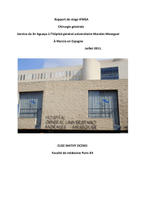 Rapport de stage IFMSA Chirurgie générale Service du Dr Aguayo à