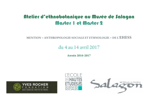 Atelier d`ethnobotanique au Musée de Salagon Master 1 et Master 2