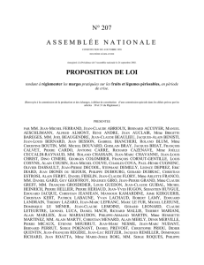 N° 207 ASSEMBLÉE NATIONALE PROPOSITION DE LOI