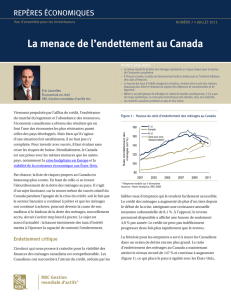 Repères économiques: La menace de l`endettement au Canada