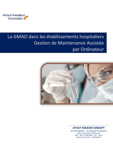 La GMAO dans les établissements hospitaliers Gestion de