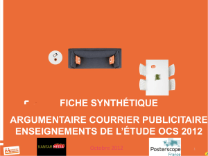 argumentaire courrier publicitaire