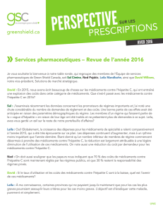 Services pharmaceutiques – Revue de l`année 2016