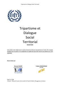 Tripartisme et Dialogue Social Territorial