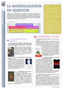 La mondialisation en question