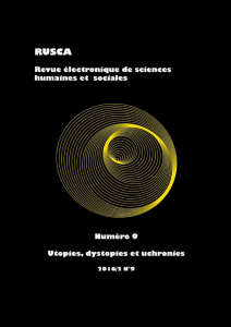 Utopies – dystopies et uchronies. RUSCA, Revue - MSH-M