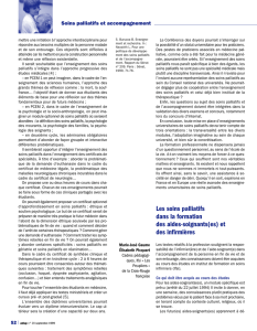 Les soins palliatifs dans la formation des aides