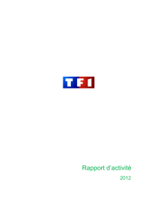 TF1 Rapport d`activité 2012