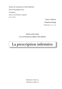 999) Memoire Prescriptions Infirmières