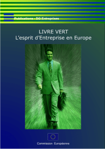 Livre vert l`esprit d`entreprise en europe