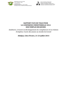 RAPPORT PAYS DE TOGO POUR LA CONFERENCE