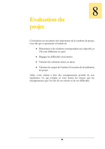 Evaluation du projet