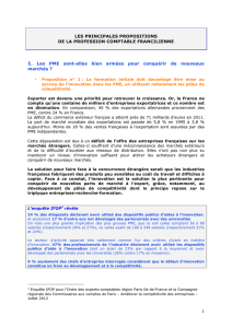 1 LES PRINCIPALES PROPOSITIONS DE LA PROFESSION