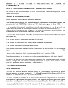 SECTION 01 : BASES LEGALES ET REGLEMENTAIRES DE L