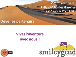 Dossier de partenariat smileygend Rallye des gazelles 2017