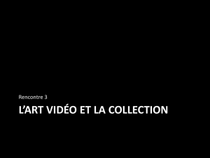 l`art vidéo et la collection