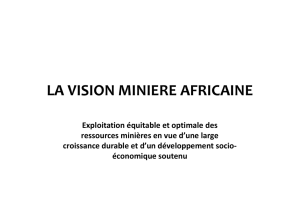 1 Présentation Vision Minière Africaine PPT - Burkina