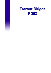Travaux Diriges RO03 - UTC