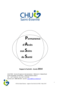 Pour consulter le dernier rapport - CHU de Saint