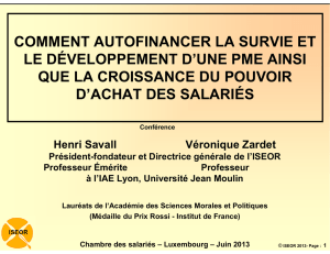 Chambre des salariés – Luxembourg – Juin 2013