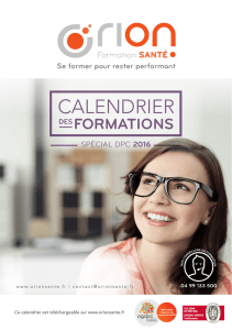 CALENDRIER - Orion Sante