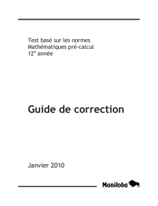 Guide de correction
