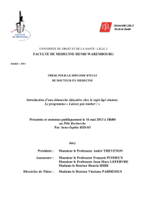 FACULTE DE MEDECINE HENRI WAREMBOURG Introduction d