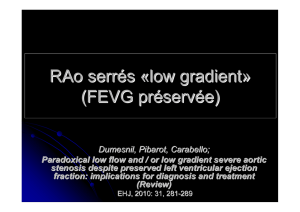 RAo « low flow - low gradient