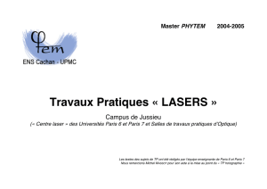 Travaux Pratiques « LASERS