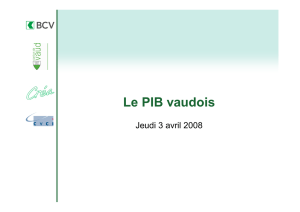 Le PIB vaudois - Conjoncture Vaudoise