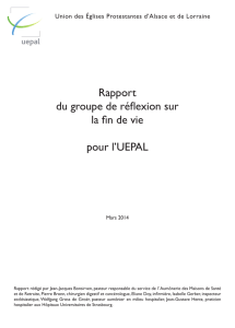 Rapport du groupe de réflexion sur la fin de vie pour l`UEPAL