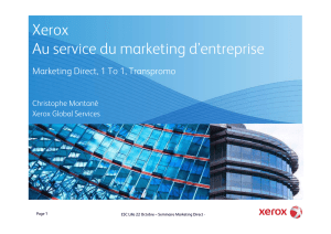 Xerox Au service du marketing d`entreprise