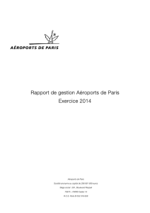 Rapport de gestion Aéroports de Paris 2014